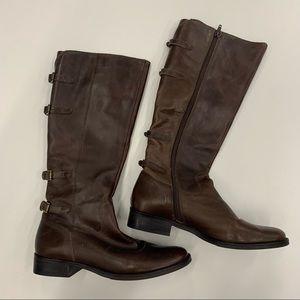 Matisse Becky Riding Boots Brown Leather Size 8 Women's